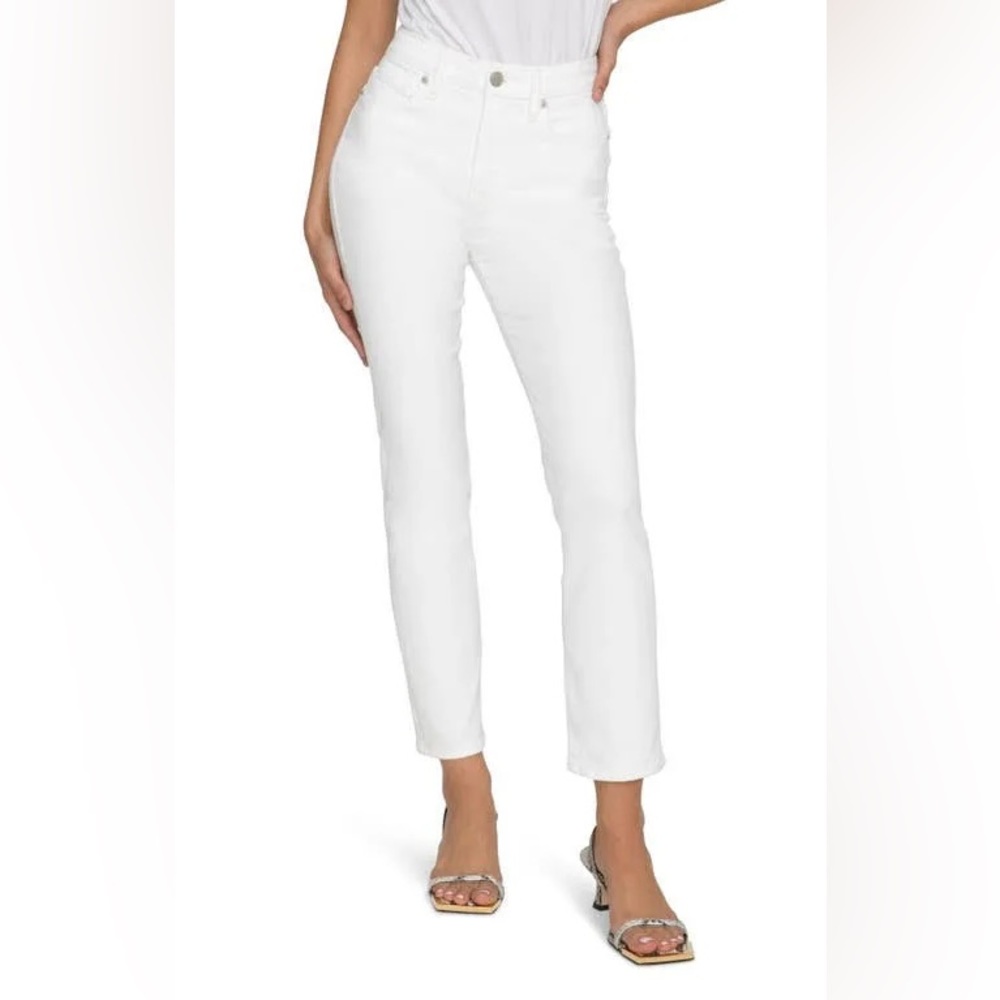 Good American Good Classic White Cropped Jeans - Picture 3 of 10